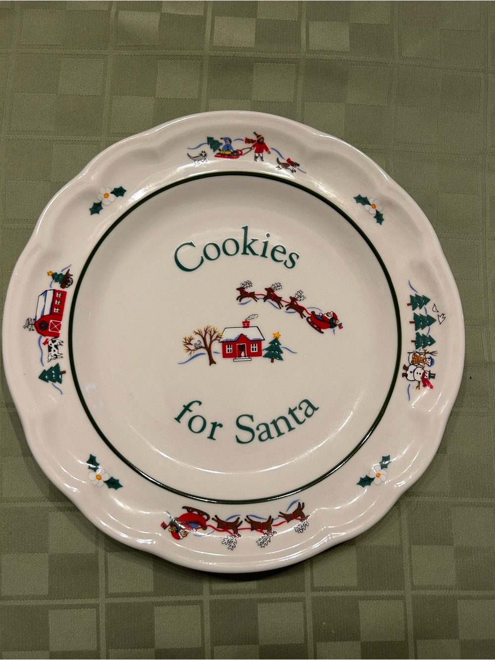 Pfaltzgraff Cookies for Santa plate